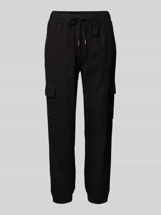 Freequent Tapered Fit Leinenhose mit Cargotaschen Modell Lava in Black, Gr&ouml;&szlig;e XS