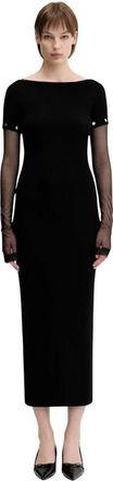 Sportmax Grazia Jurk - Dames - Casual kleedjes - Zwart - L - Polyester - Kleedjes