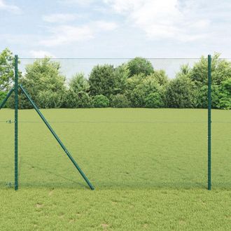 Berkfield Home Hexagon Fence Green 1.6x50 m Steel