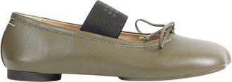 Maison Margiela Schoenen, Dames, Groen, 39 EU, Leer, Anatomic Numeric Ballerinas