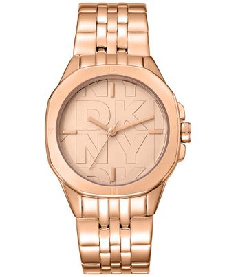 DKNY Womens 316L Stainless Steel Watches - Rose Gold