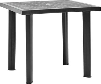 vidaXL Mesa De Jard&iacute;n De Pl&aacute;stico Gris Antracita 80x75x72 Cm Vidaxl