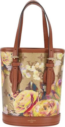 Louis Vuitton Bucket Beige Canvas Shoulder Bag (Pre-Owned)