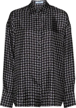 Prada Printed Twill Silk Shirt