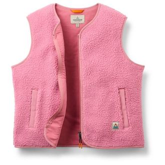 Passenger Tawny Collarless Deep-Pile Sherpa Gilet Fleecegilet f&uuml;r Damen | rosa