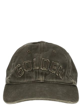 Golden Goose Patch Logo Vintage Brown Cotton Baseball Cap