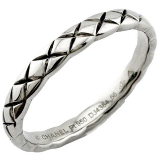 Chanel Platinum 950 Band Ring (Pre-Owned)