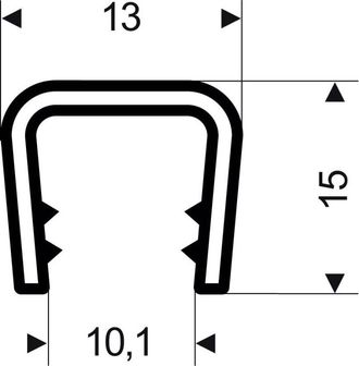Fortis Fortis - Barrera Flexible C&oacute;nica. Negro. 13x15 Mm. Zona De Ajuste De 6.0-8.0 Mm. 50m (por 50)