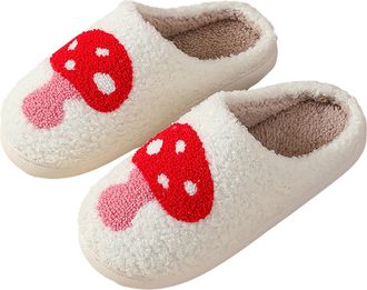 Generic Cozy Winter Home Slippers for Women with Cute Cartoon Design and Thick Warm Sole Womens Indoor Soft Wide Fitting Fluffy