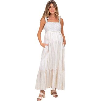 Pinkblush Floral Cotton Dress in Peach at Nordstrom, Size Medium