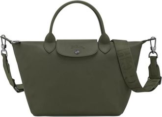 Longchamp Xtra Leren Handtas - Dames - Shoppers - Groen - ONE Size - Tassen