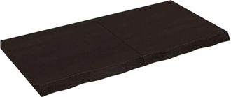 vidaXL Encimera de baño madera tratada marrón oscuro 120x60x(2-6) cm Vidaxl