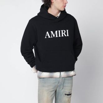 Amiri Black hoodie with logo