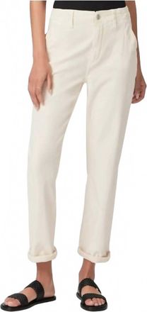 Paige Drew Straight Leg Pants In Cream