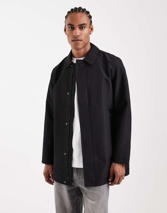 Only & Sons Impermeabile nero con colletto