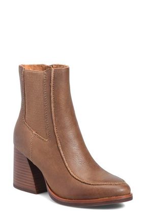 Kork-ease Sioux Block Heel Bootie in Brown Leather at Nordstrom, Size 7.5