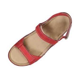 Generic Open Toe Sandals For Women Wide Fit Hook And Loop Sandals Orthopedic Wedge Shoes With Arch Support Mules Soft Cushion Walking Slippers For Outdoor Sho