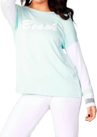 French Kyss Beach Crew Top In Mist