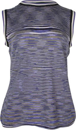 Missoni striped sleeveless top - women - Wool - 44 - Purple