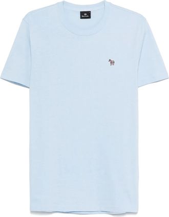 Paul Smith Zebra-patch T-shirt - men - Organic Cotton - S - Blue