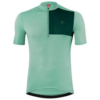 LOEFFLER Bike Jersey Half-Zip Skys Block Mid Velotrikot f&uuml;r Herren | t&uuml;rkis