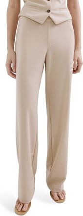 Mango Wide Leg Pants in Sand at Nordstrom, Size X-Small