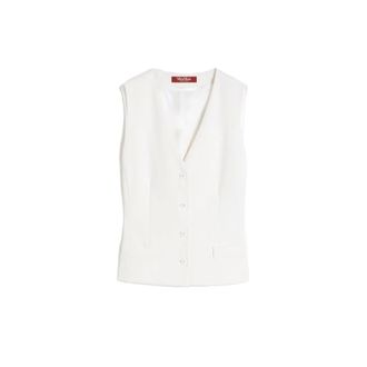 Max Mara Vests, female, White, Size: M Gilet Lana