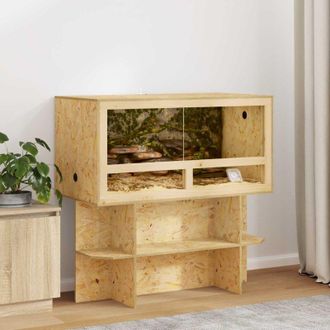 vidaXL vidaXL Terrario Marrone 100 x 50 x 50 cm OSB