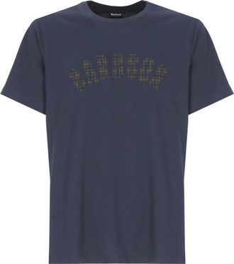 Barbour Berwick Tartan T-Shirt - Heren - T-shirts - Blauw - M - Katoen - Tops