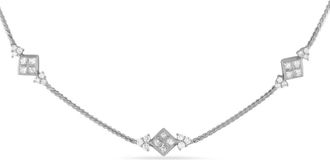 Luxury Bazaar platinum diamond necklace - Zilver