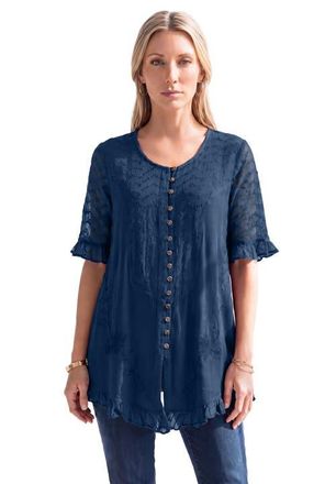 Roaman's Acid Wash Tunic in Dark Blue at Nordstrom, Size 30