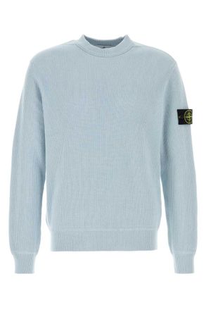 Stone Island Sky Blue Logo Sweaters