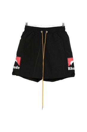Rhude MOONLIGHT LOGO SHORTS Size: XL, colour: BLACK