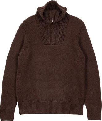 Kappa Giovani Malobu Sweater - Heren - Coltruien - Bruin - M - Katoen - Truien & Vesten