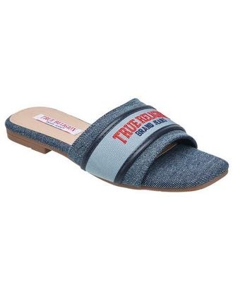 True Religion Remy Logo Band Sandal in Denim at Nordstrom, Size 10