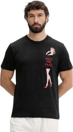 MC2 Saint Barth Ecstasea T-shirt - Heren - T-shirts - Zwart - M - Linnen - Tops
