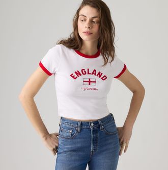 Levi's England Womens Ringer Tee - Womens - 2XS - White