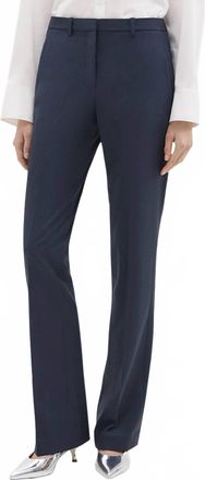 Theory Traceable Wool Slim Straight-Leg Trousers In Blue