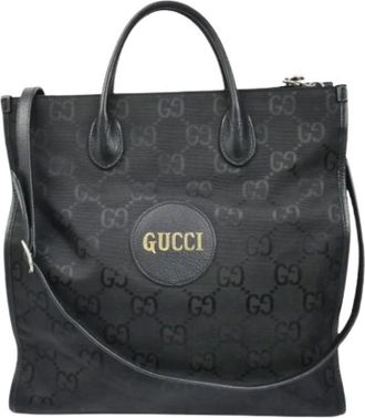 Gucci Pre-owned Tote Bags, male, Black, Size: ONE SIZE Pre-owned Vintage Shoulder Bag