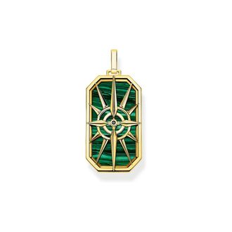 Thomas Sabo Thomas Sabo - Pendant Compass Star - Heren - Accessoires - Veelkleurig - Maat: ONE Size Leer