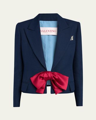 ジャケット Valentino Navy blue double-breasted jacket Toile Iconographe Valentino Navy blue double-breasted jacket Toile Iconographe
