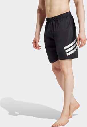 adidas Badeshorts ADIDAS PERFORMANCE ICON 3S SH 8IN, Herren, Gr. XXL, N-Gr, schwarz-weiss (schwarz, wei&szlig;), Obermaterial: 100% Polyester, Badehosen Badeshorts