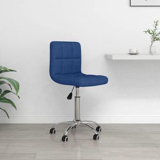 vidaXL Silla De Oficina Giratoria De Tela Azul Vidaxl