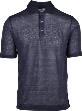 Cruciani Linen Polo Shirt - Blue