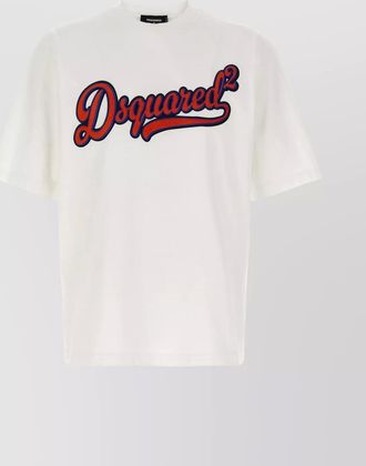 Dsquared2 cotton logo embroidered short-sleeve t-shirt