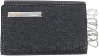 Cartier Pre-owned Santos Calf Key Case - Dames - Vintage Accessoires - Zwart - ONE Size - Leer - Vintage