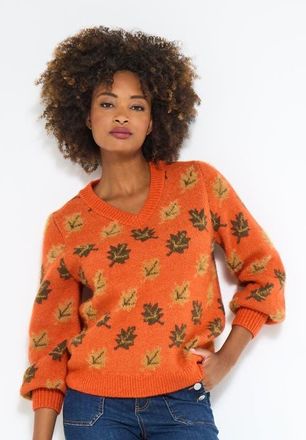 Joe Browns Comfy Leafy Pullover in Falling Leaf Print at Nordstrom, Size Medium