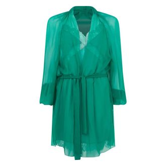 Alberta Ferretti Short Dress with Knot at the Waist - female - Alberta Ferretti - Short Dresses - Green - S - Dresses
