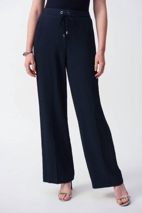 Joseph Ribkoff Wide Leg Pull On Pant In Navy