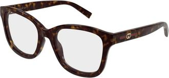Gucci Glasses, female, Brown, Size: 55 MM Optical Frame